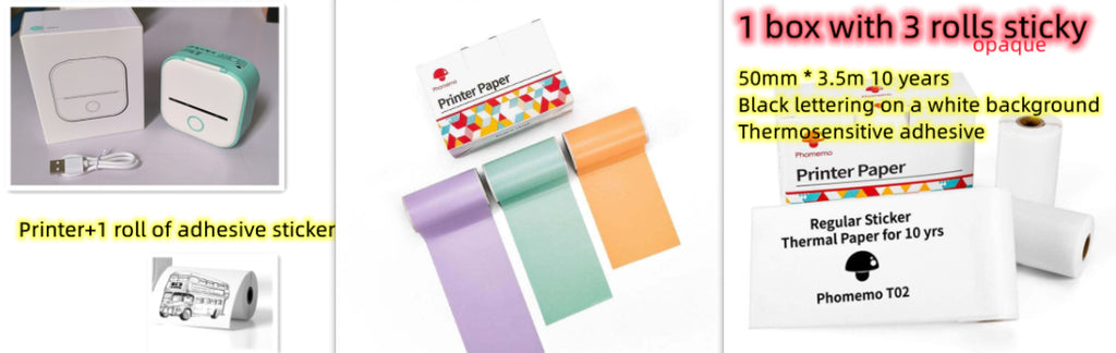 Portable Mini Bluetooth Printer – Print Notes, Labels & Photos Instantly | Inkless Thermal Technology