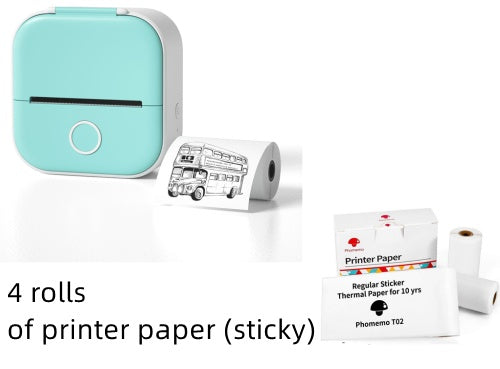 Portable Mini Bluetooth Printer – Print Notes, Labels & Photos Instantly | Inkless Thermal Technology