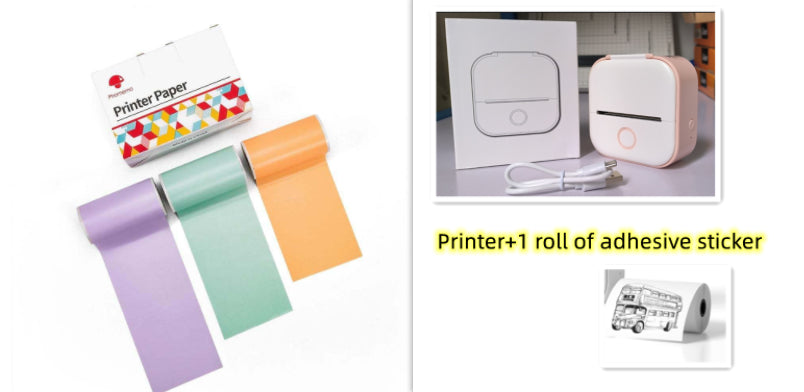 Portable Mini Bluetooth Printer – Print Notes, Labels & Photos Instantly | Inkless Thermal Technology