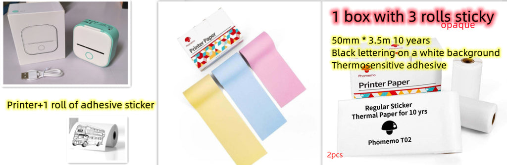 Portable Mini Bluetooth Printer – Print Notes, Labels & Photos Instantly | Inkless Thermal Technology