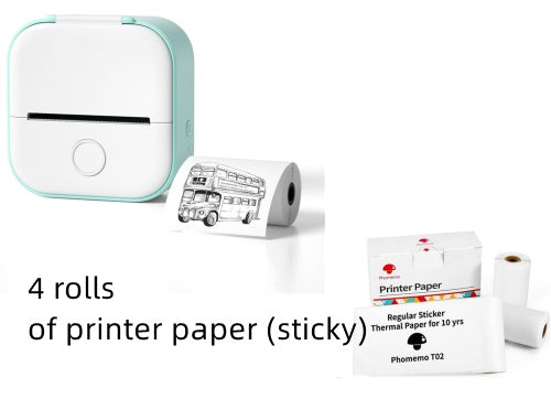 Portable Mini Bluetooth Printer – Print Notes, Labels & Photos Instantly | Inkless Thermal Technology