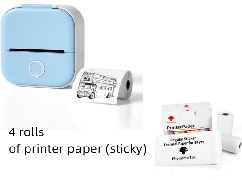 Portable Mini Bluetooth Printer – Print Notes, Labels & Photos Instantly | Inkless Thermal Technology