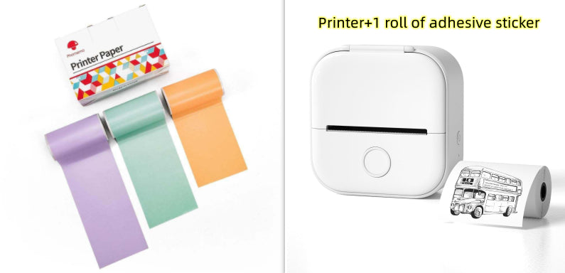 Portable Mini Bluetooth Printer – Print Notes, Labels & Photos Instantly | Inkless Thermal Technology