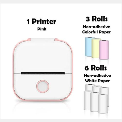 Portable Mini Bluetooth Printer – Print Notes, Labels & Photos Instantly | Inkless Thermal Technology