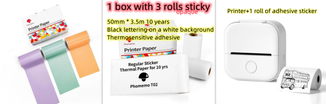 Portable Mini Bluetooth Printer – Print Notes, Labels & Photos Instantly | Inkless Thermal Technology