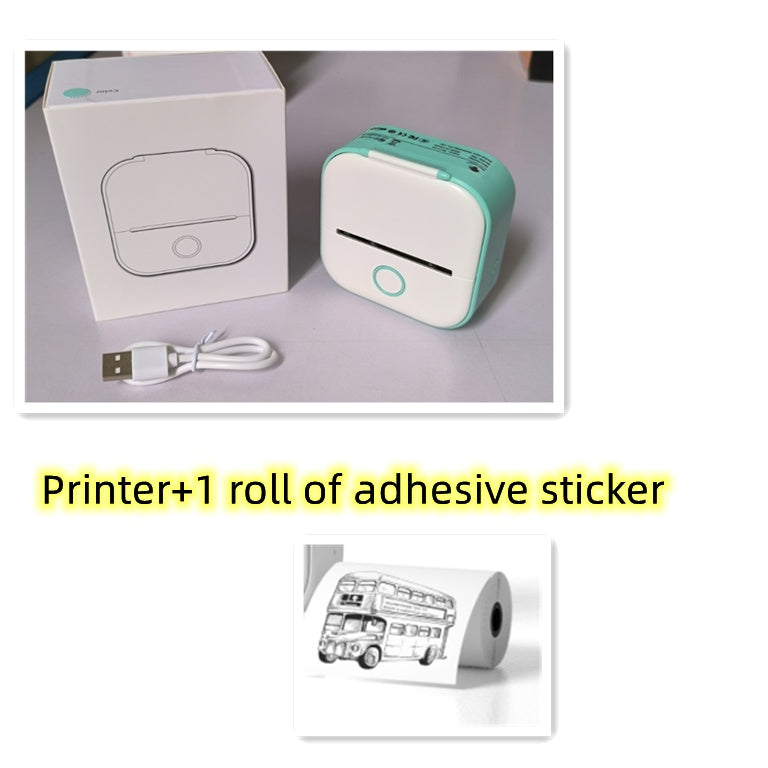 Portable Mini Bluetooth Printer – Print Notes, Labels & Photos Instantly | Inkless Thermal Technology