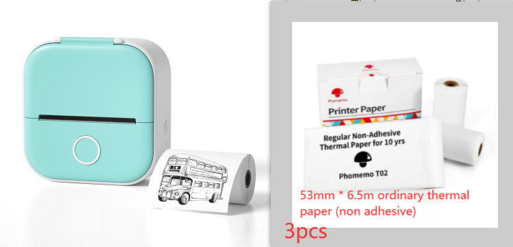 Portable Mini Bluetooth Printer – Print Notes, Labels & Photos Instantly | Inkless Thermal Technology